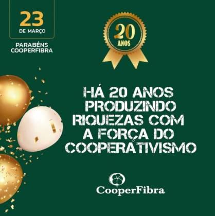 Cooperativa Cooperfibra completa 20 anos