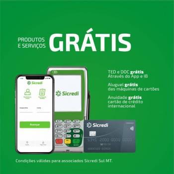Produtos e serviços gratuitos do Sicredi