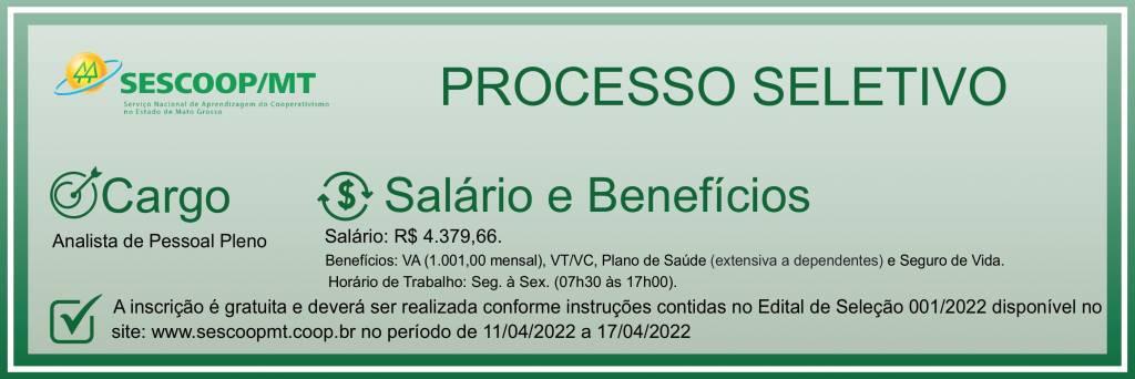 Processo Seletivo Sescoop/MT