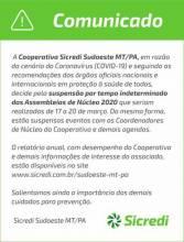 Sicredi Sudoeste suspende assembleias