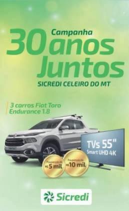 Sicredi Celeiro do MT sorteia 40 TV’s
