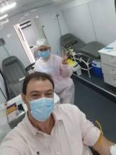 Funcionários voluntários do Sistema OCB/MT doam sangue