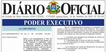 Cooperativas de leite comemoram lei sancionada pelo Governo de MT